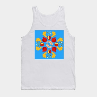 Rosh Hashanah Roundel in Mid Blue Tank Top